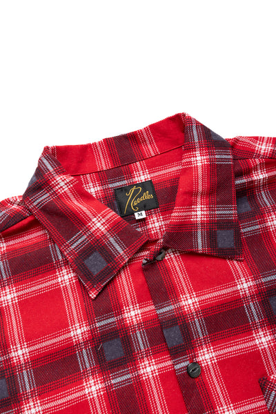 One-Up Shirt Printed Flannel Plaid - Red