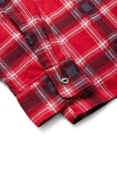 One-Up Shirt Printed Flannel Plaid - Red