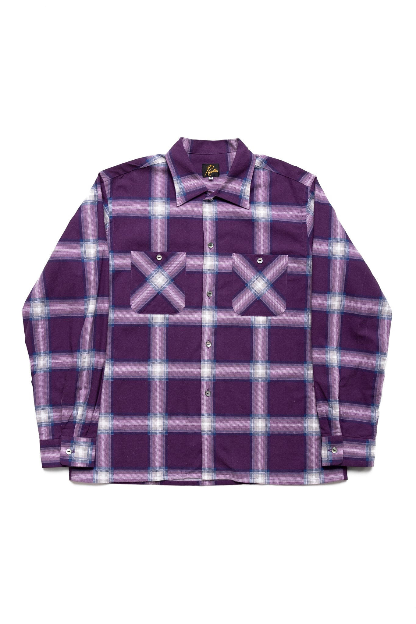 One-Up Shirt Printed Flannel Plaid - Purple