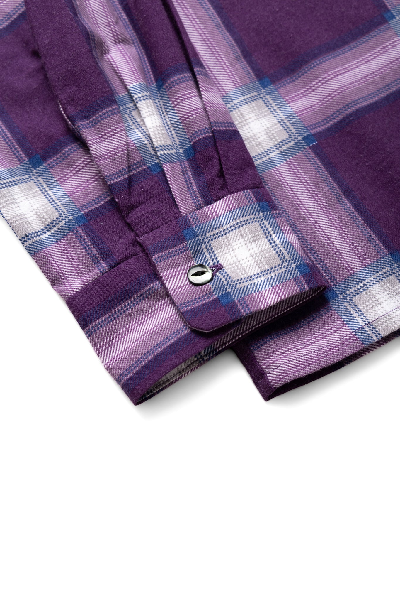 One-Up Shirt Printed Flannel Plaid - Purple