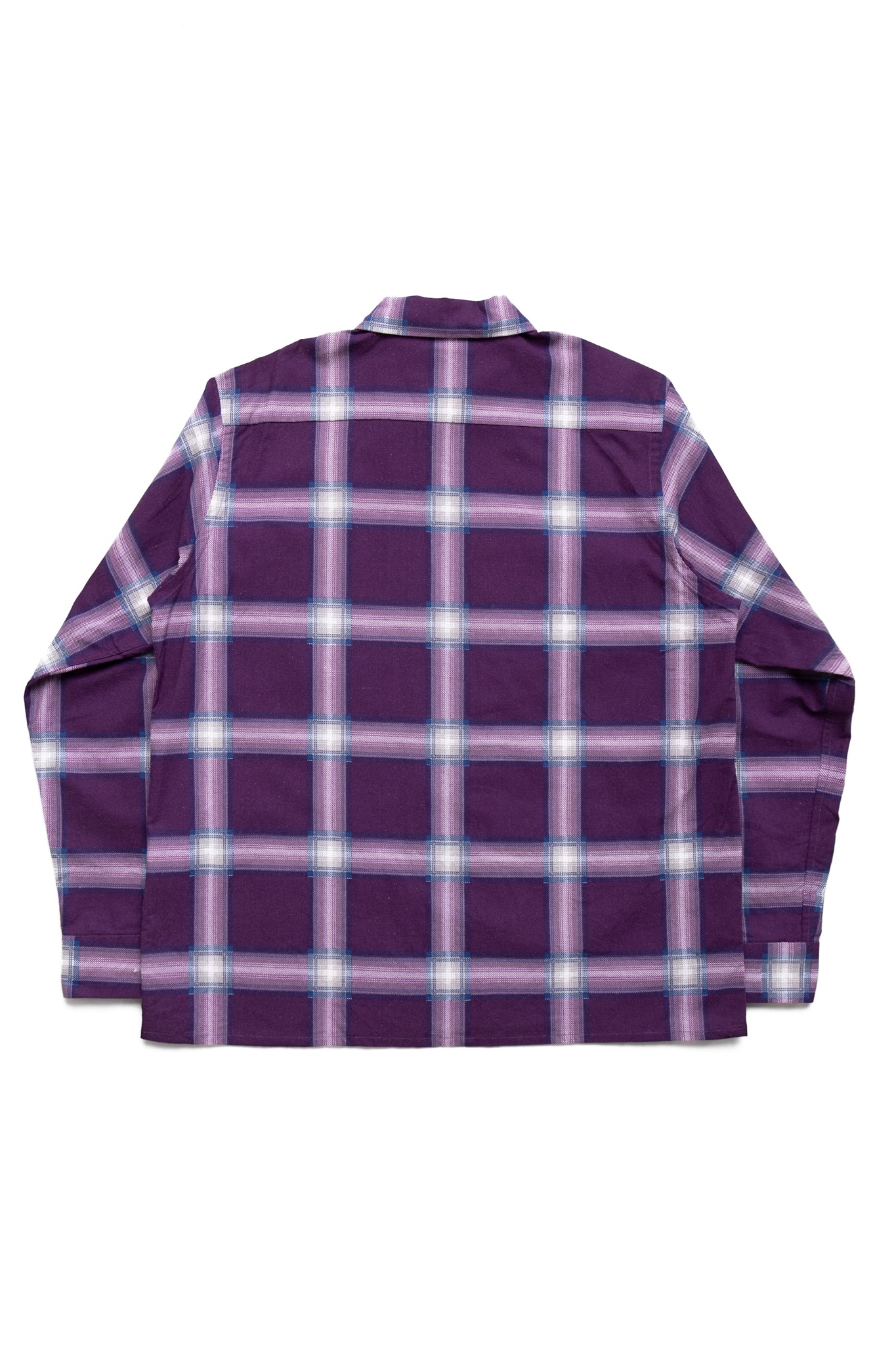 One-Up Shirt Printed Flannel Plaid - Purple