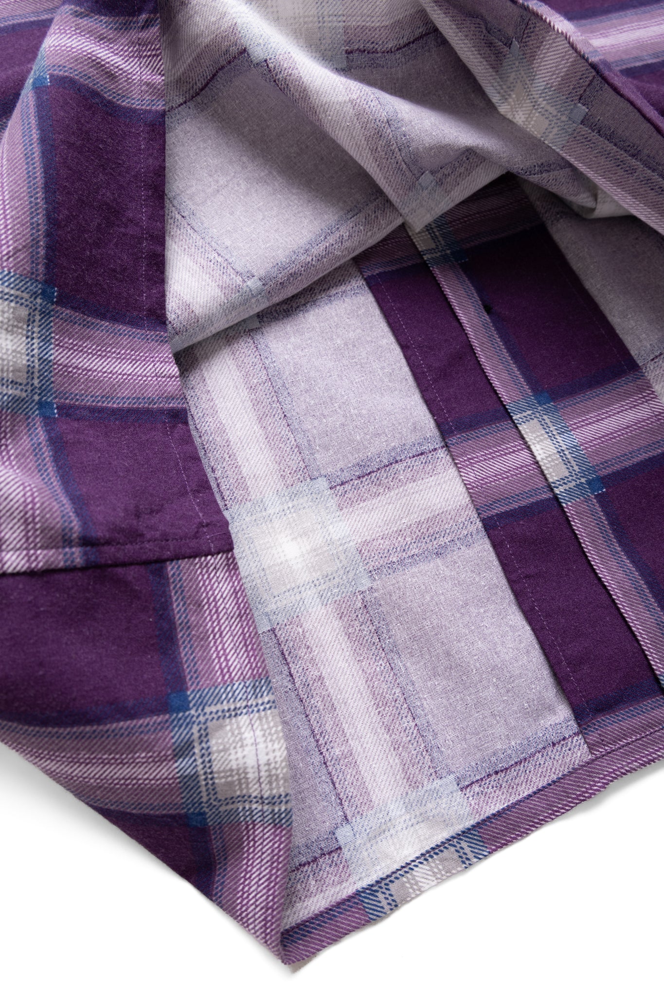 One-Up Shirt Printed Flannel Plaid - Purple