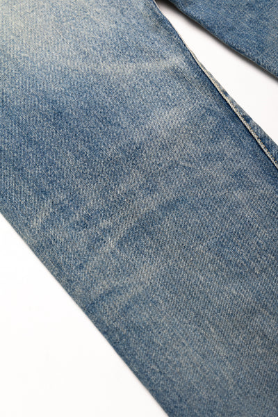 Studio D' Artisan Original Japanese Selvedge denim - 13oz in a Relax Tapered fit.Color: Faded indigo. Distressed Indigo and rope dyed 