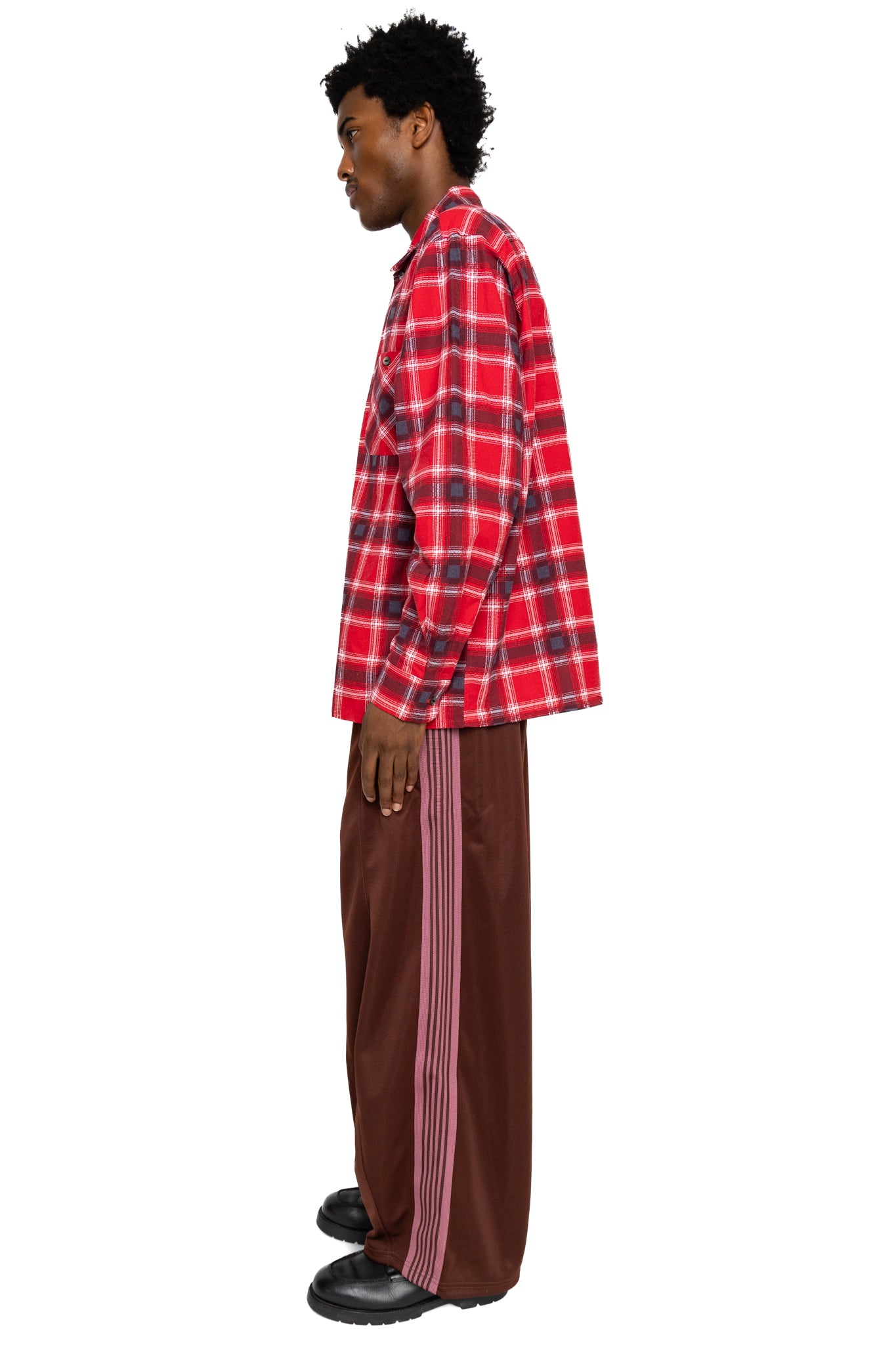 One-Up Shirt Printed Flannel Plaid - Red