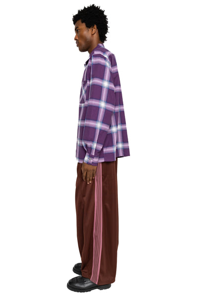 One-Up Shirt Printed Flannel Plaid - Purple
