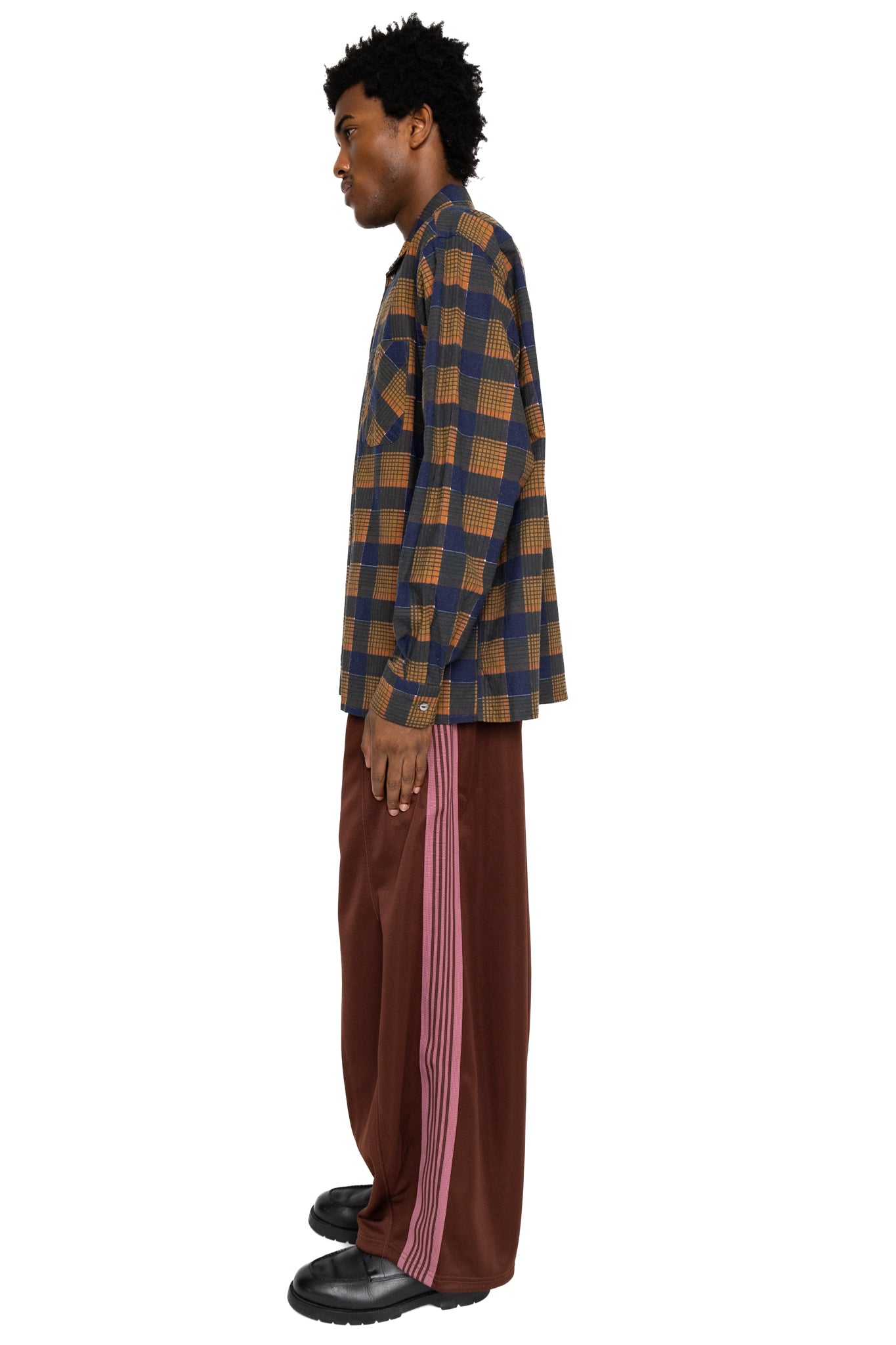One-Up Shirt Printed Flannel Plaid - Brown