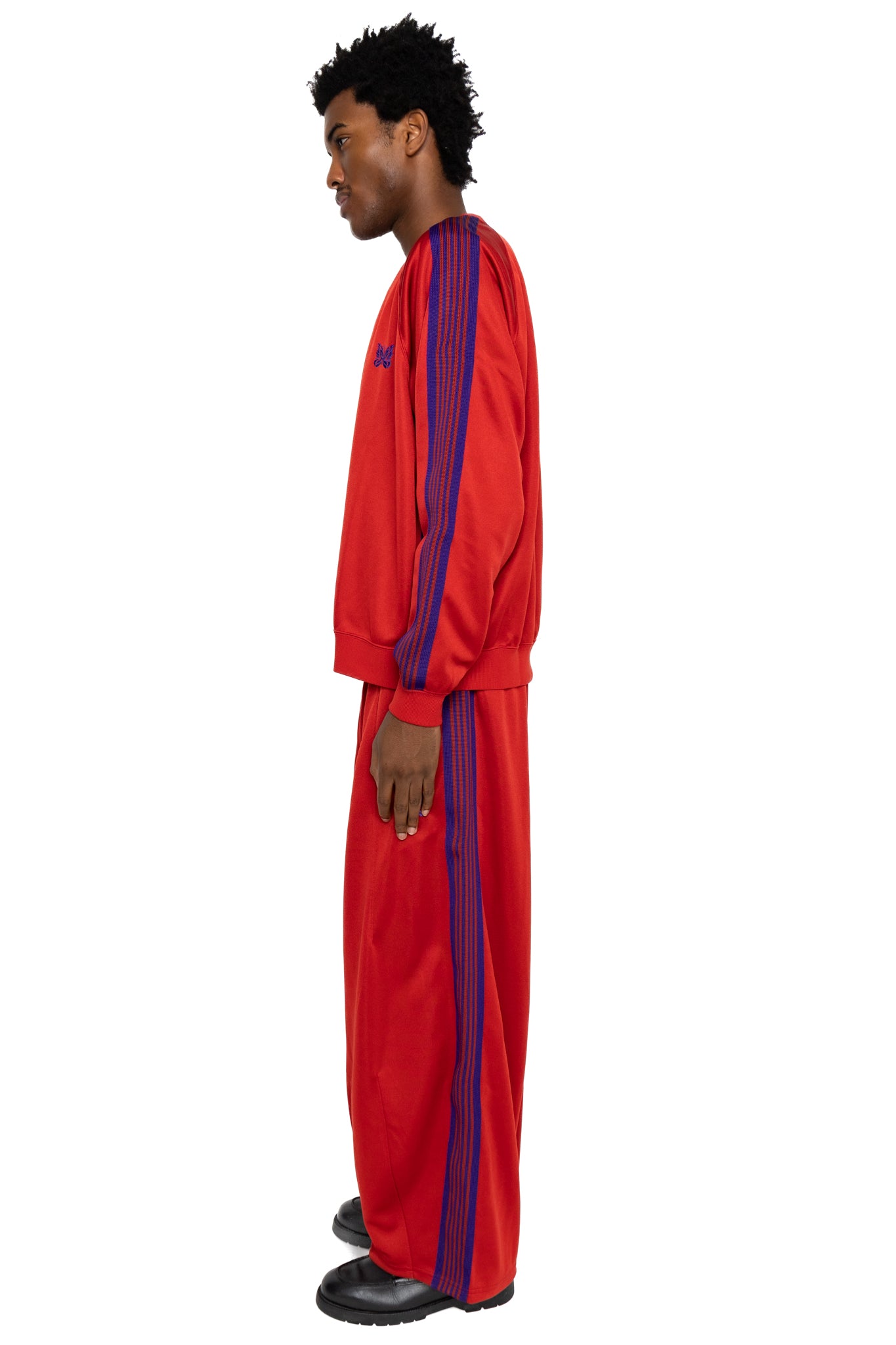 Track Crew Neck Shirt Poly Smooth - Red
