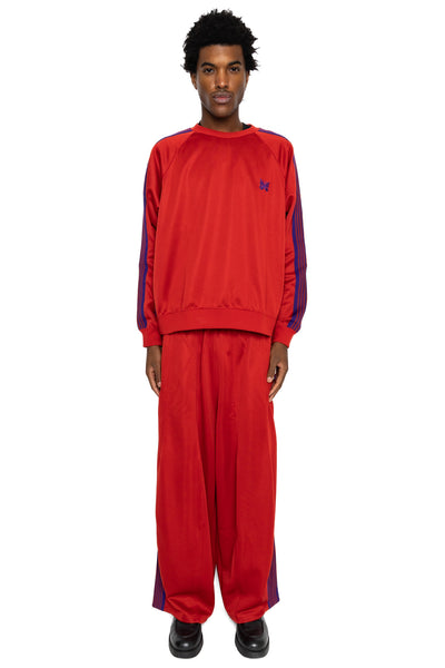 Track Crew Neck Shirt Poly Smooth - Red