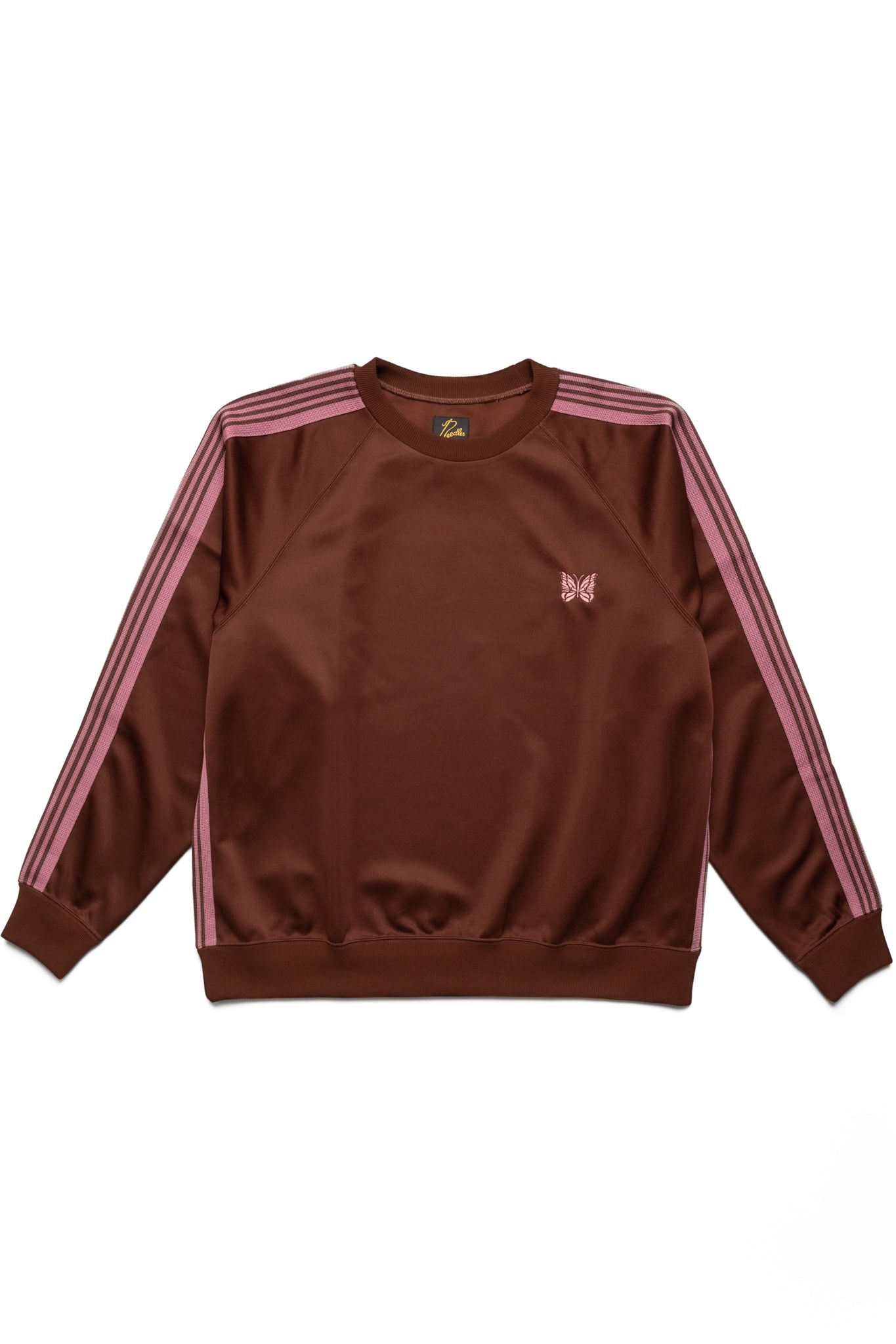 Track Crew Neck Shirt Poly Smooth - Brown