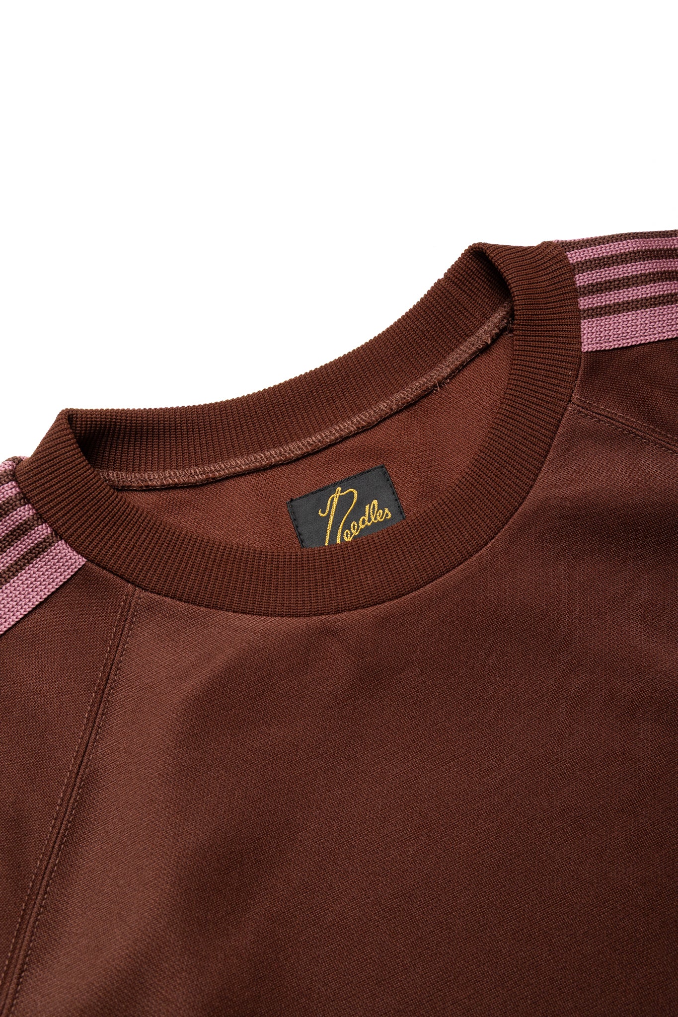 Track Crew Neck Shirt Poly Smooth - Brown