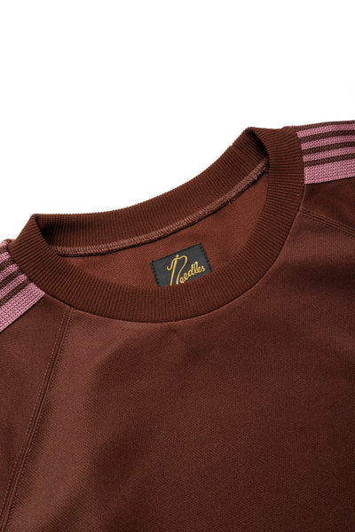 Track Crew Neck Shirt Poly Smooth - Brown