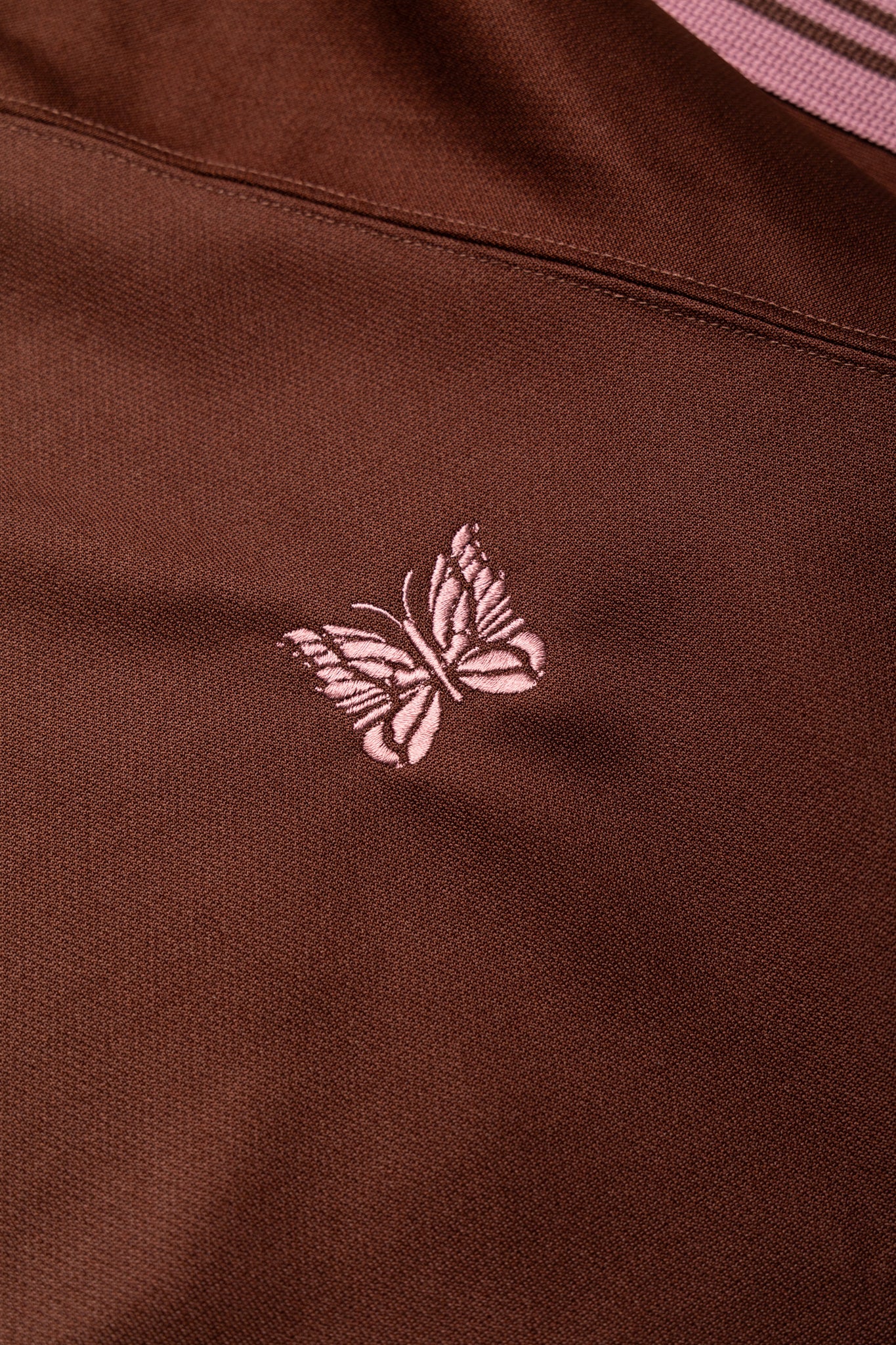 Track Crew Neck Shirt Poly Smooth - Brown