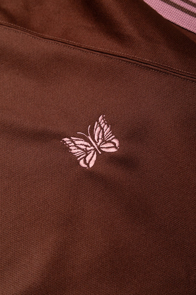 Track Crew Neck Shirt Poly Smooth - Brown