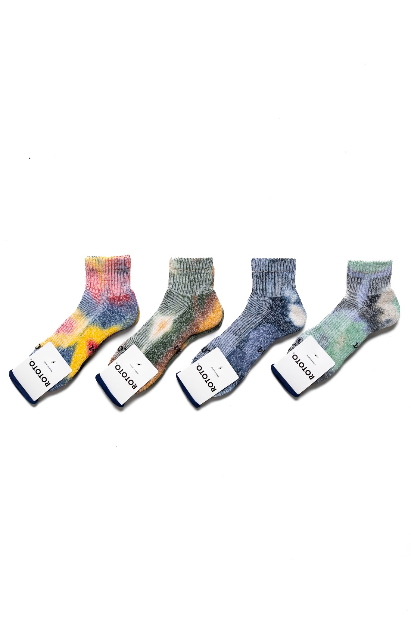 Hemp Organic Cotton Pile Ankle Socks "Tie Dye"