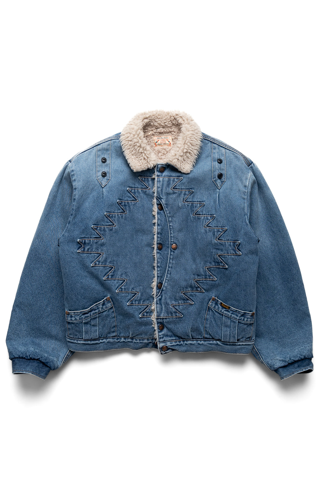 Kapital 12.5oz Broken Denim x Boa Fleece Thunderbird JKT