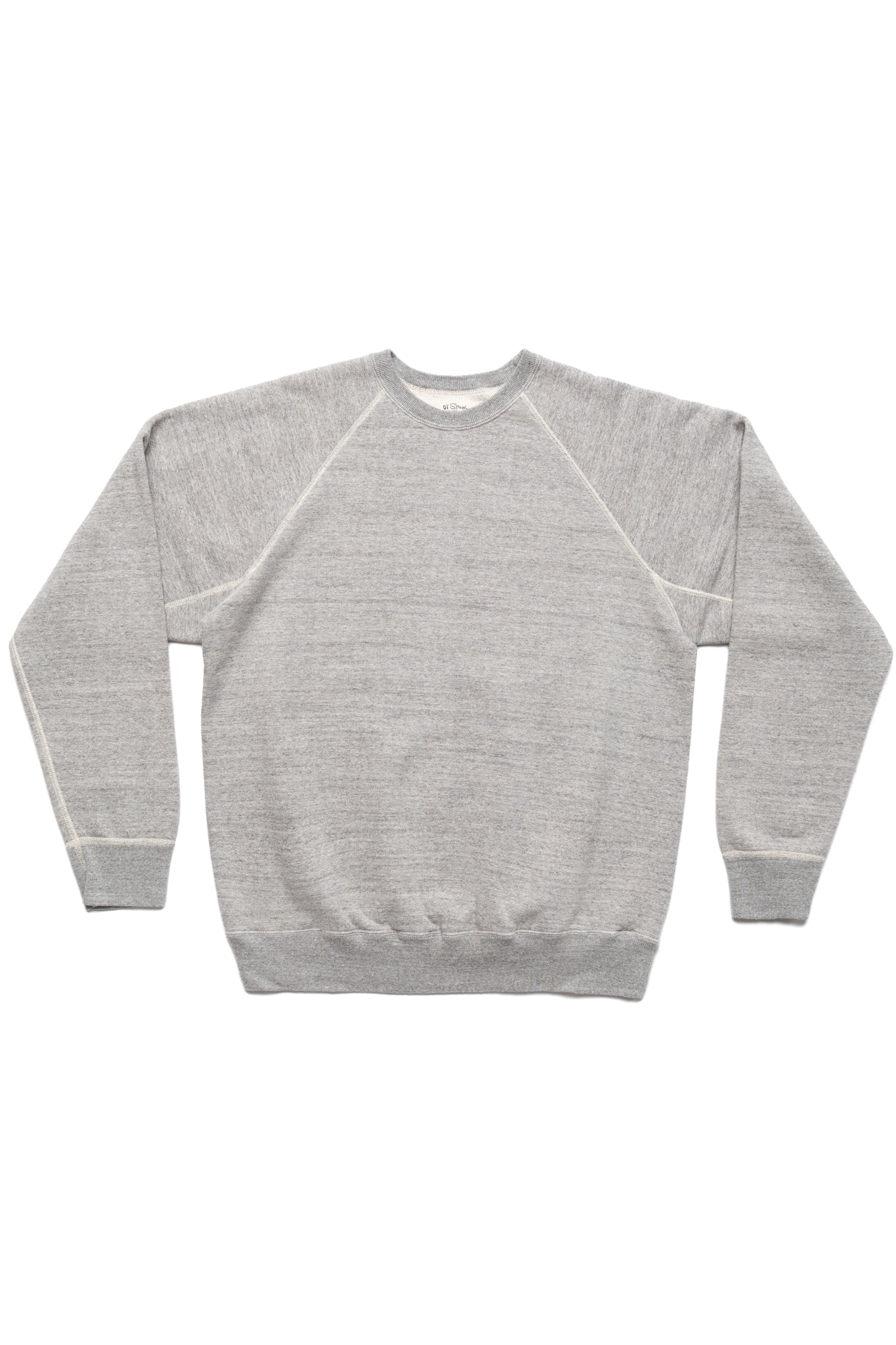 Loop Wheel Crew Neck Sweat Shirt - Heather Grey