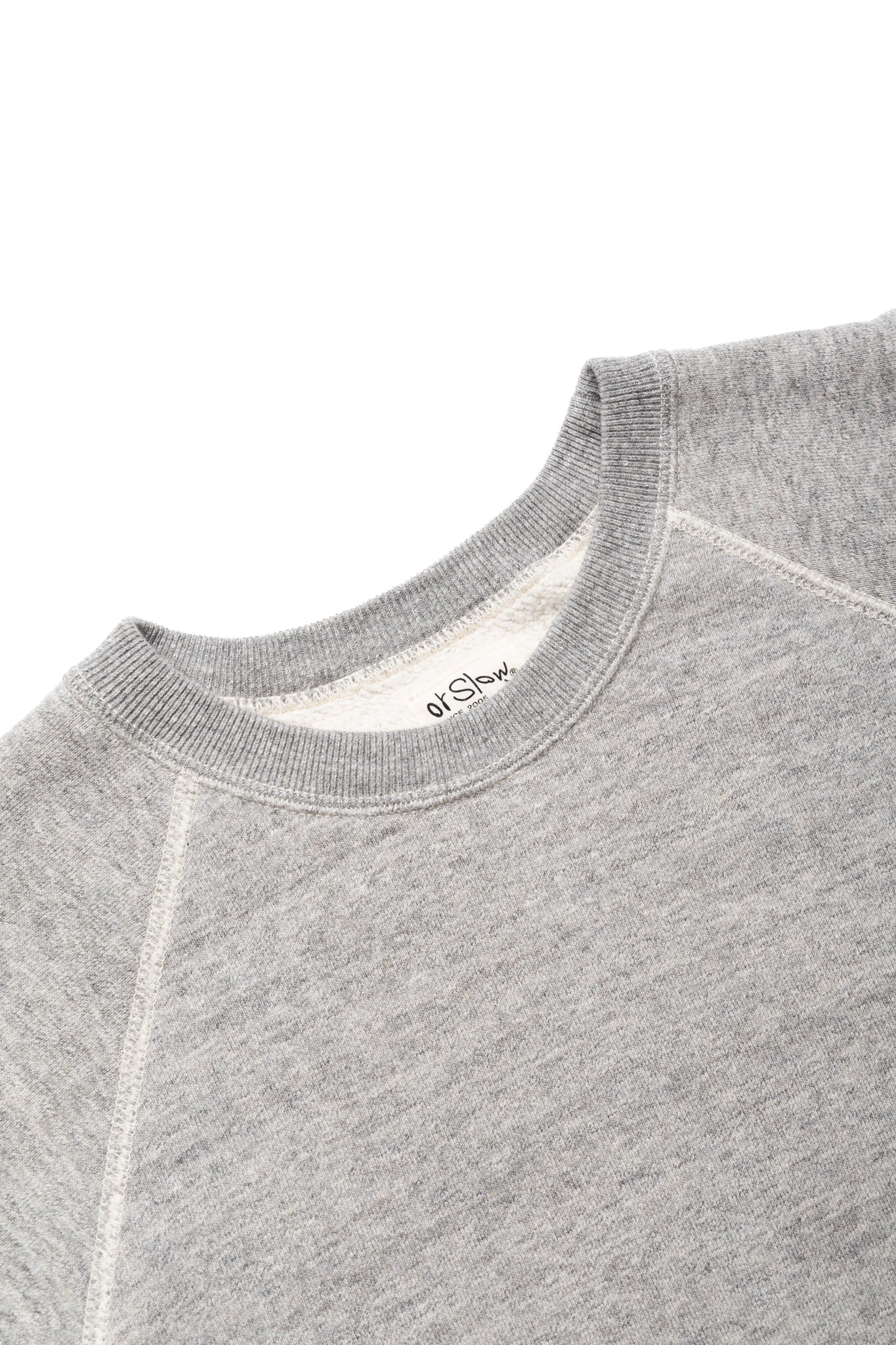 Loop Wheel Crew Neck Sweat Shirt - Heather Grey