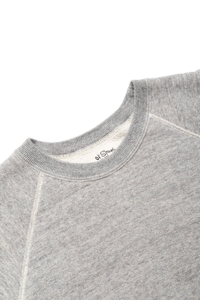 Loop Wheel Crew Neck Sweat Shirt - Heather Grey