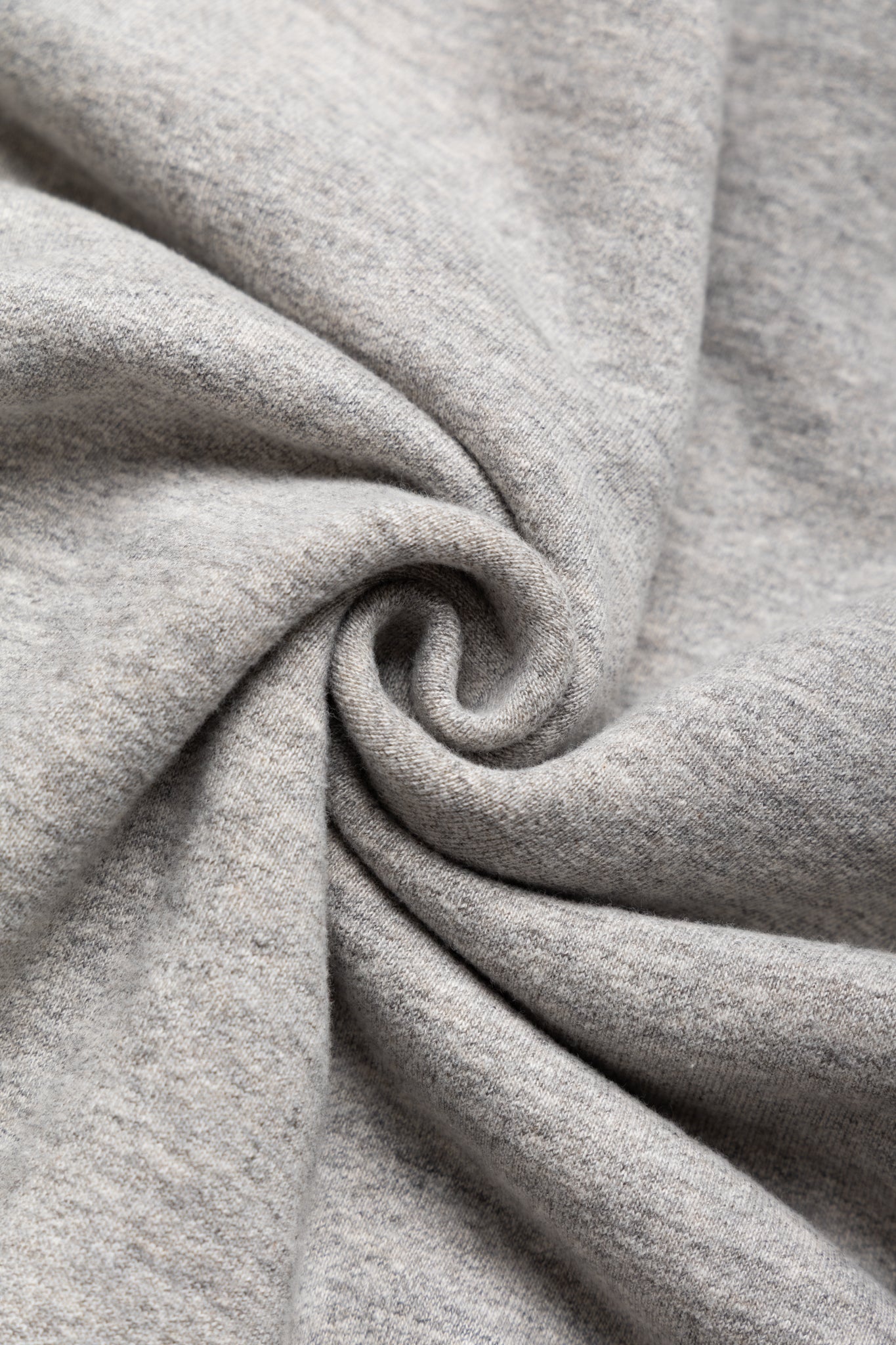 Loop Wheel Crew Neck Sweat Shirt - Heather Grey