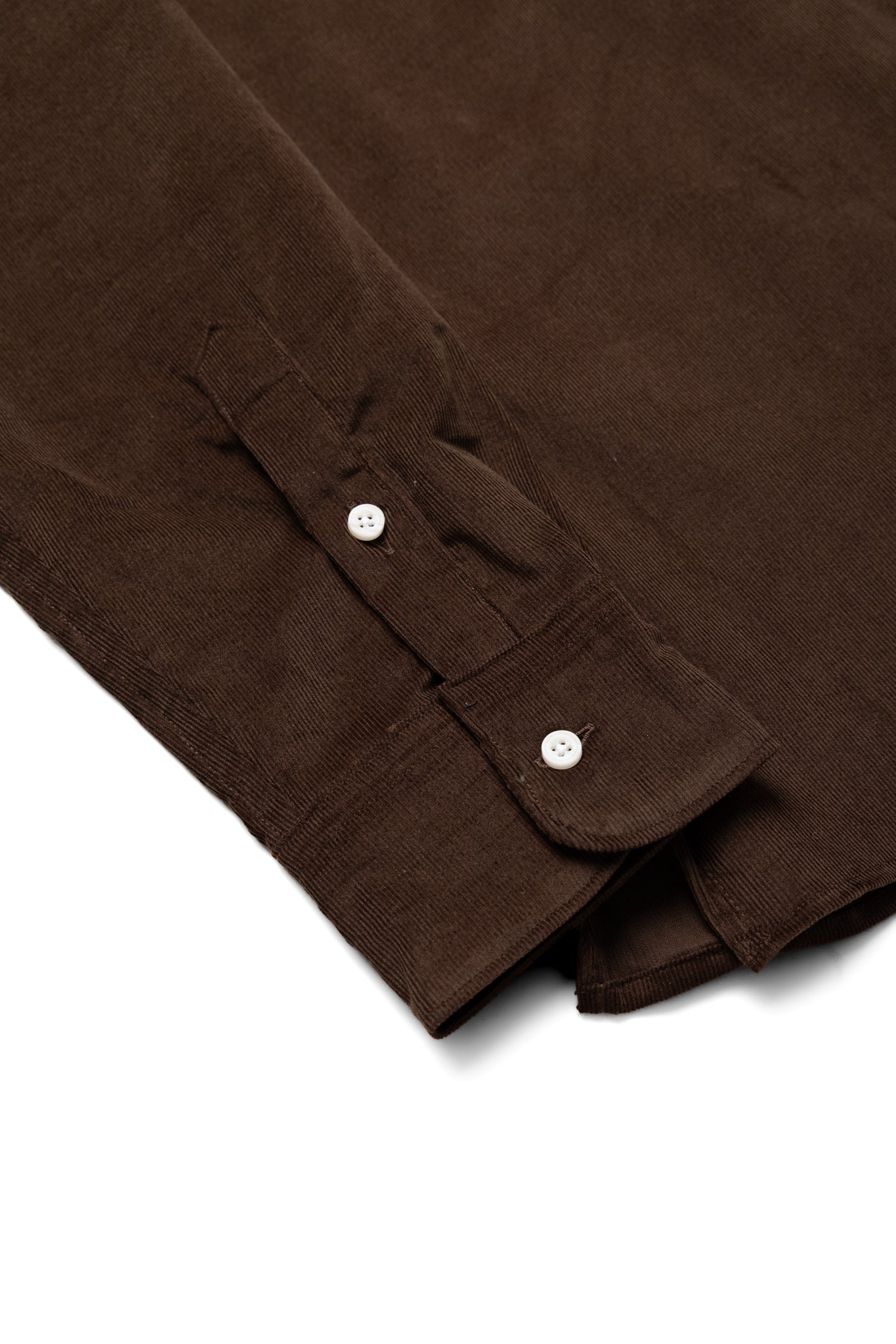 L/S Camp Shirt With 1 Pocket - Dark Brown Thin Wale Corduroy