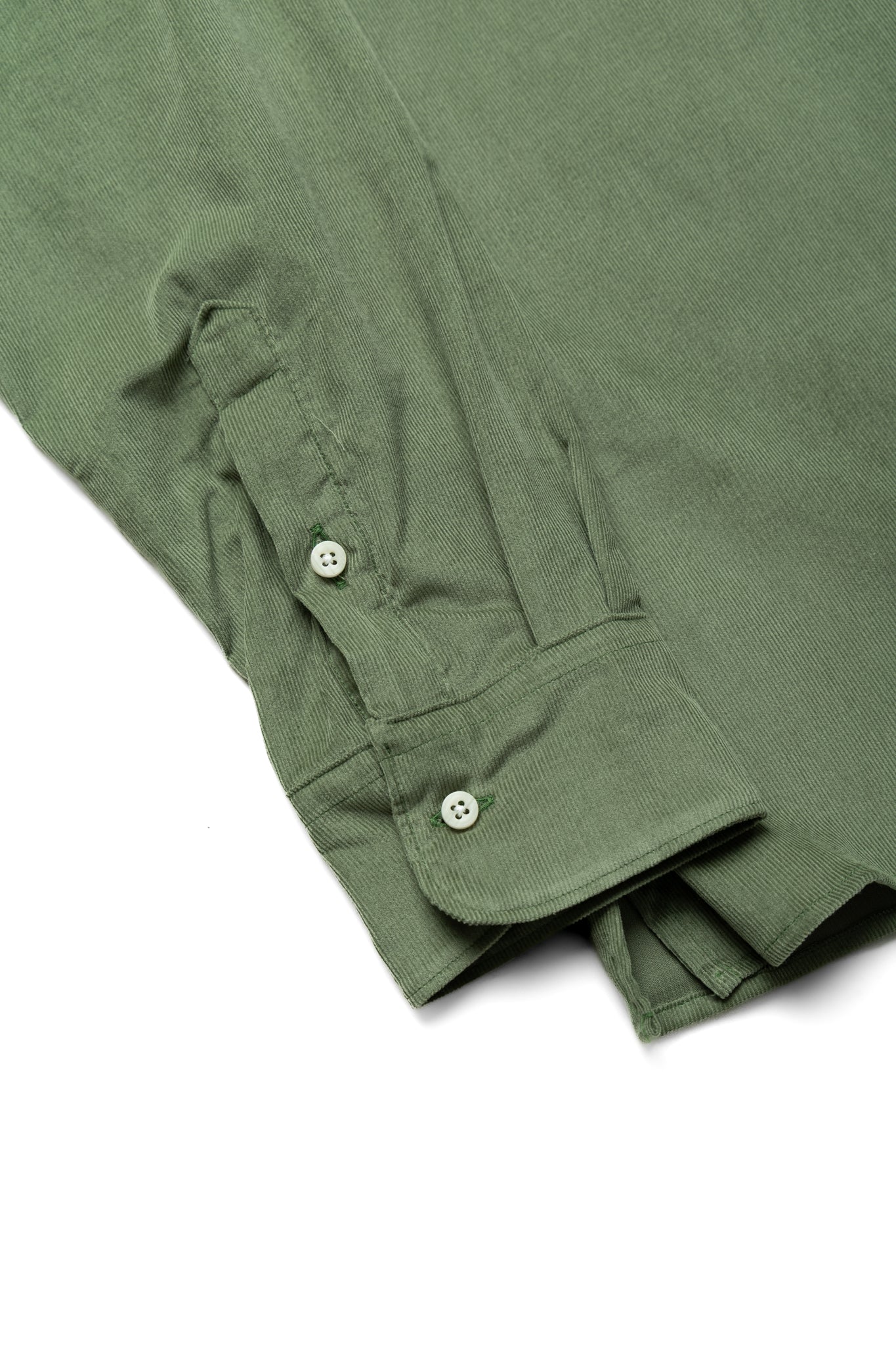 L/S Camp Shirt With 1 Pocket - Sage Thin Wale Corduroy