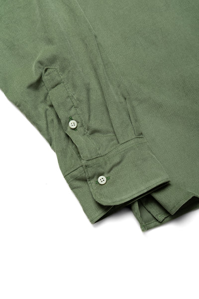 L/S Camp Shirt With 1 Pocket - Sage Thin Wale Corduroy
