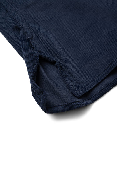 L/S Camp Shirt With 1 Pocket - Navy Thin Wale Corduroy