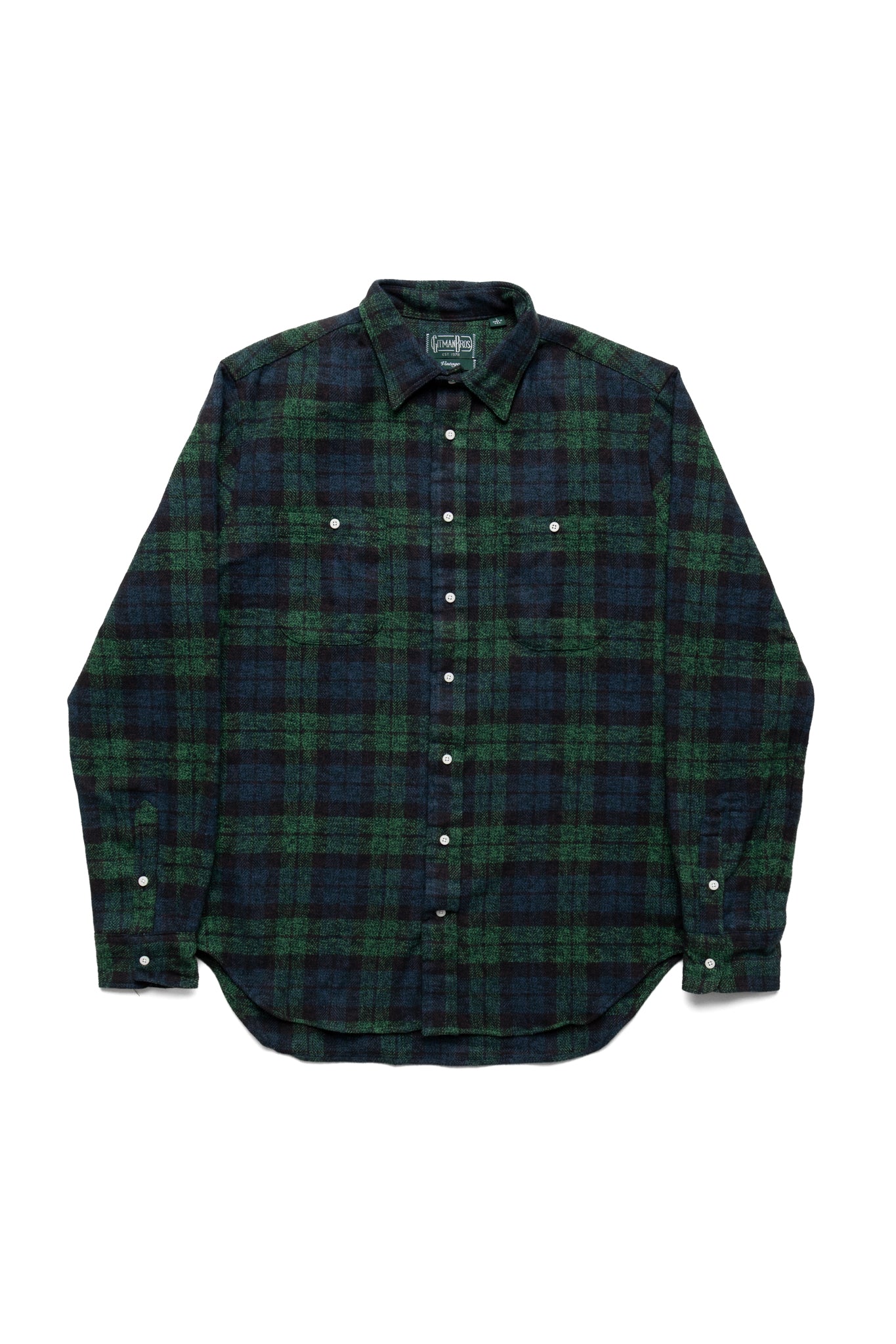 L/S 2 Pocket Work Shirt - Blackwatch Cotton Tweed Check