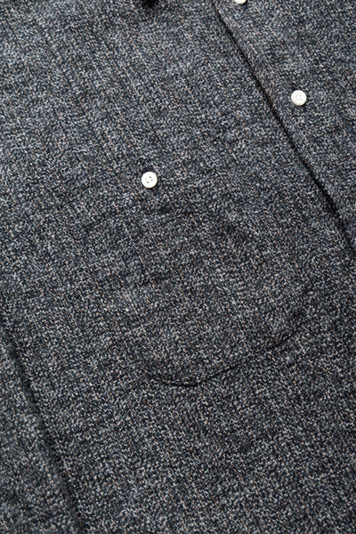 L/S 2 Pocket Work Shirt - Grey Cotton Tweed