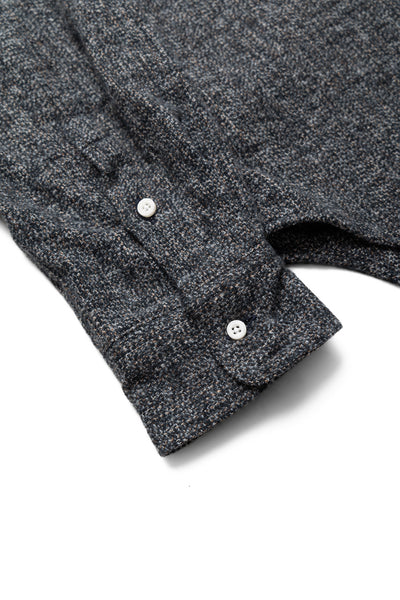 L/S 2 Pocket Work Shirt - Grey Cotton Tweed