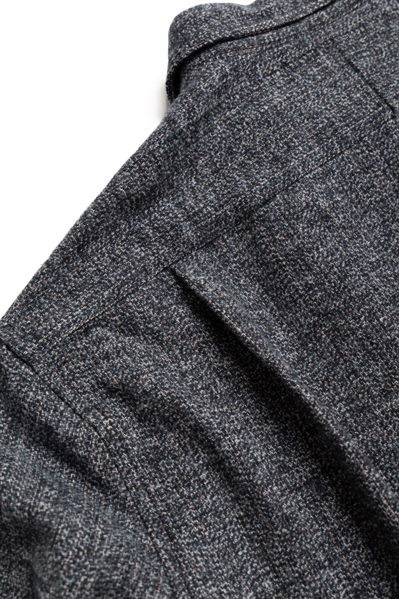 L/S 2 Pocket Work Shirt - Grey Cotton Tweed