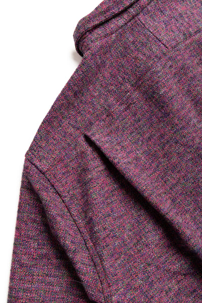 L/S 2 Pocket Work Shirt - Purple Cotton Tweed