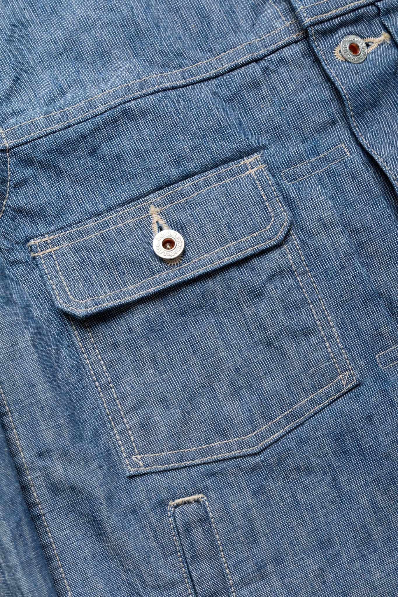02516P-SHVCH 13oz Super Heavy Chambray Type ll Jacket With Warm Pocket