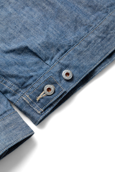 02516P-SHVCH 13oz Super Heavy Chambray Type ll Jacket With Warm Pocket