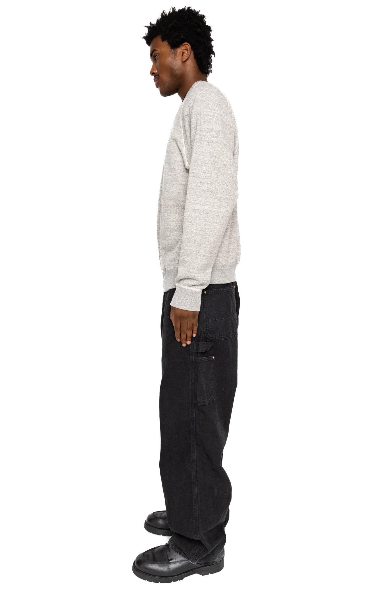 Dad's Fit Oxford Painter Pants - Black