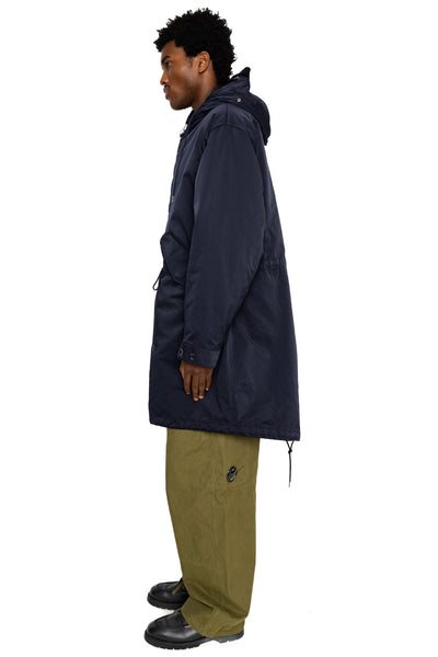 Long Jacket In Micro Kei - Total Eclipse
