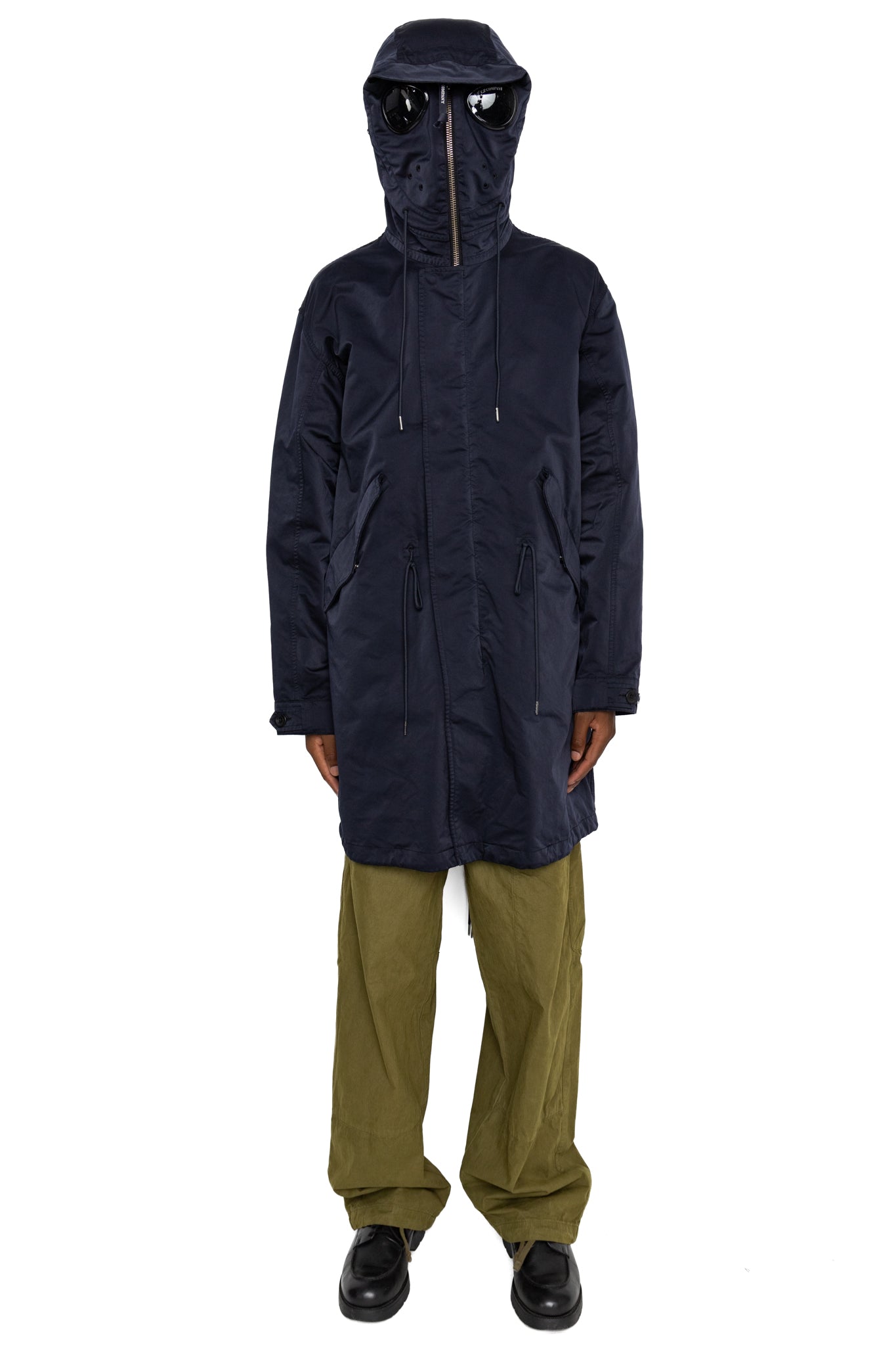 Long Jacket In Micro Kei - Total Eclipse