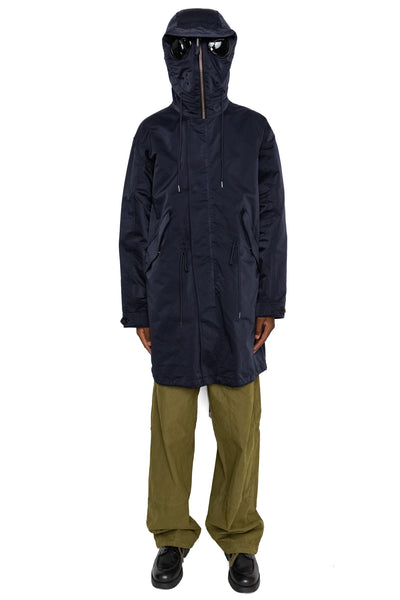 Long Jacket In Micro Kei - Total Eclipse