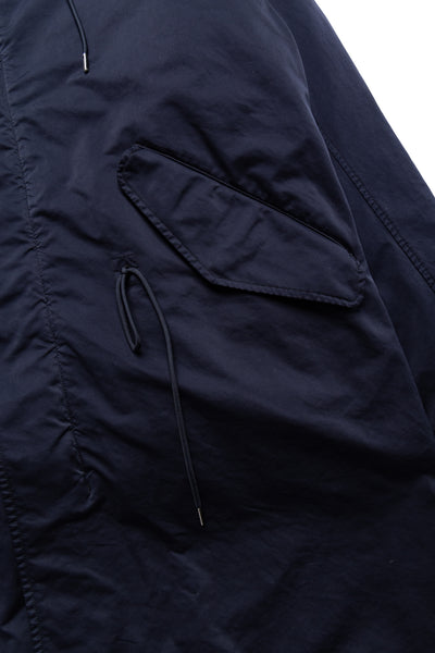 Long Jacket In Micro Kei - Total Eclipse