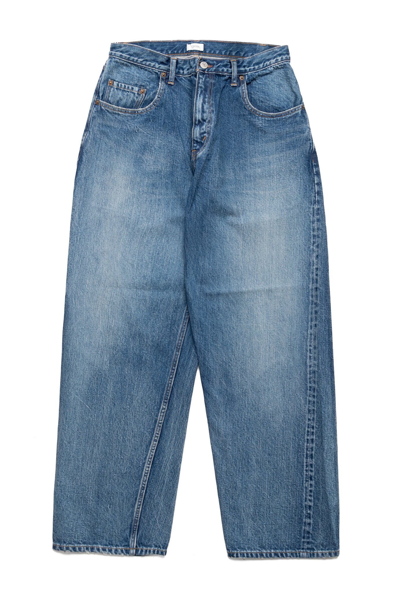 Baggy 5 Pocket Pants - Medium Dark Blue (Damage)