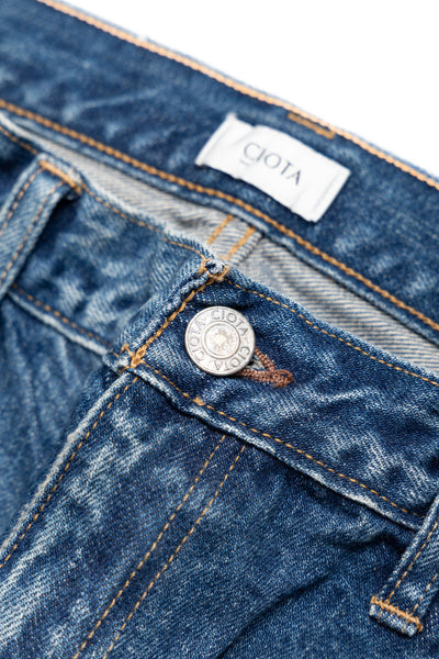 Baggy 5 Pocket Pants - Medium Dark Blue (Damage)