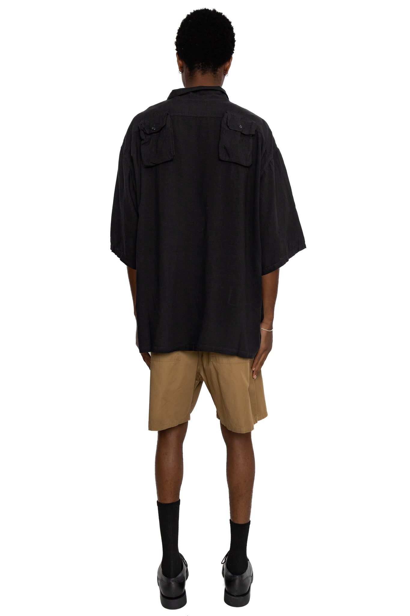 Kapital Soft Linen HUNTING NAM Aloha Shirt - Black – BLUE IN GREEN 