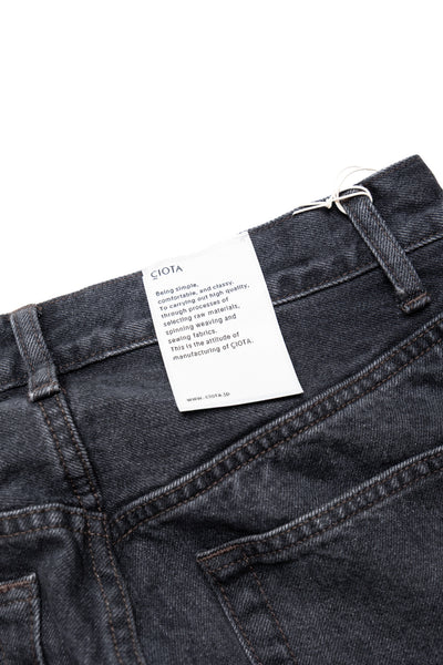 Baggy 5 Pocket Pants - Medium Black