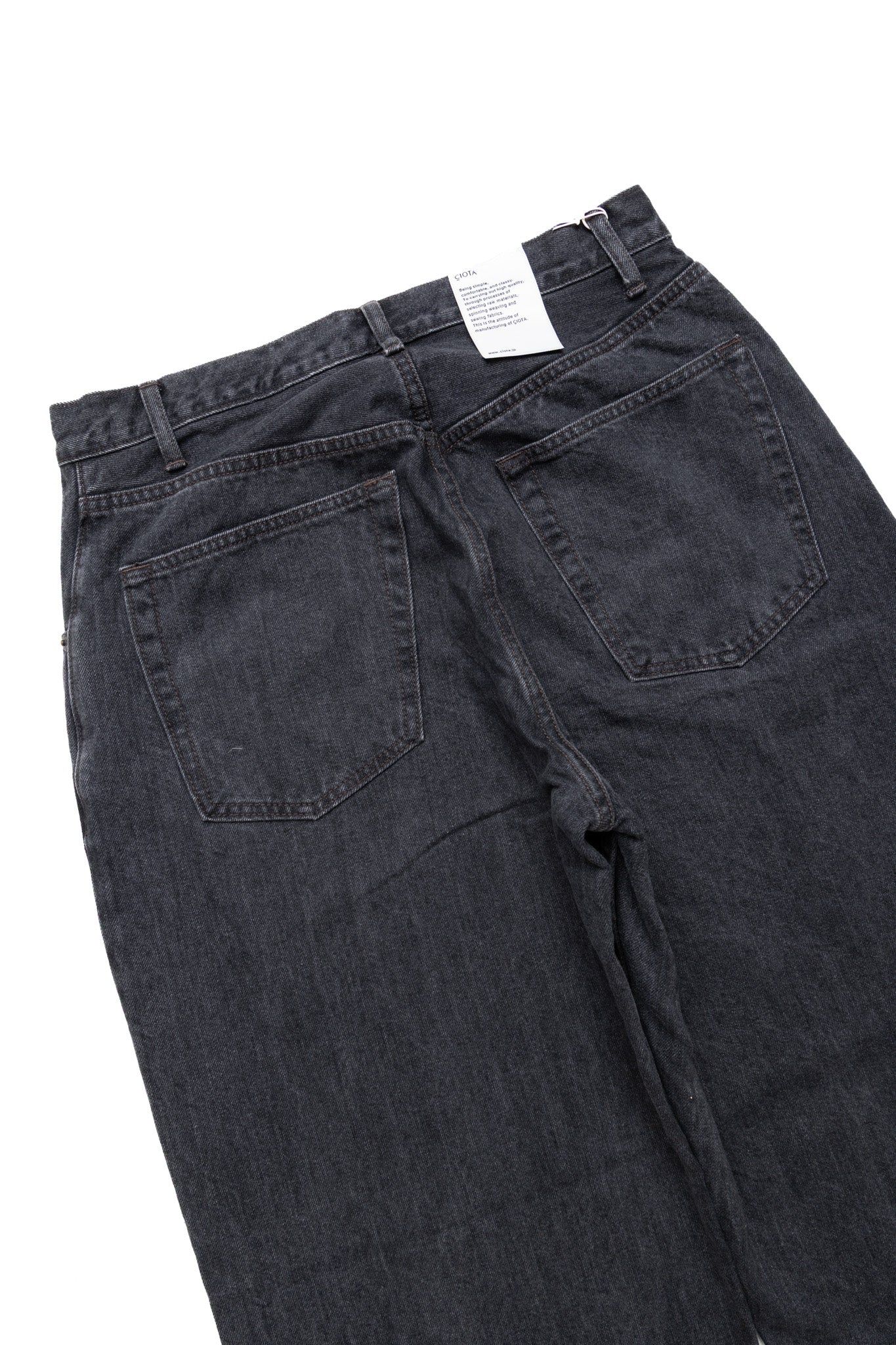 Baggy 5 Pocket Pants - Medium Black