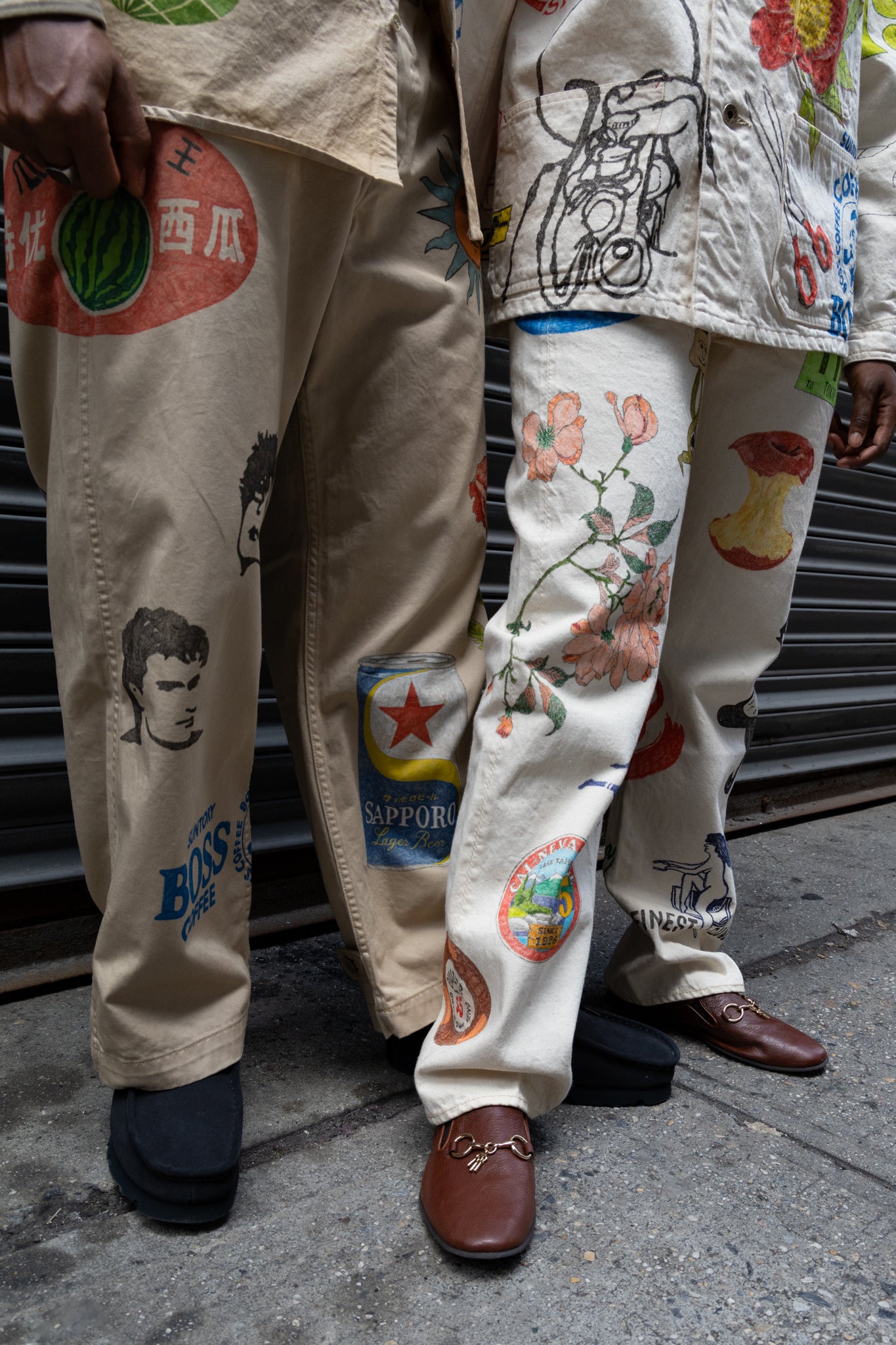 Custom Hand-Drawn M43 Field Trousers - Blue in Green Exclusive
