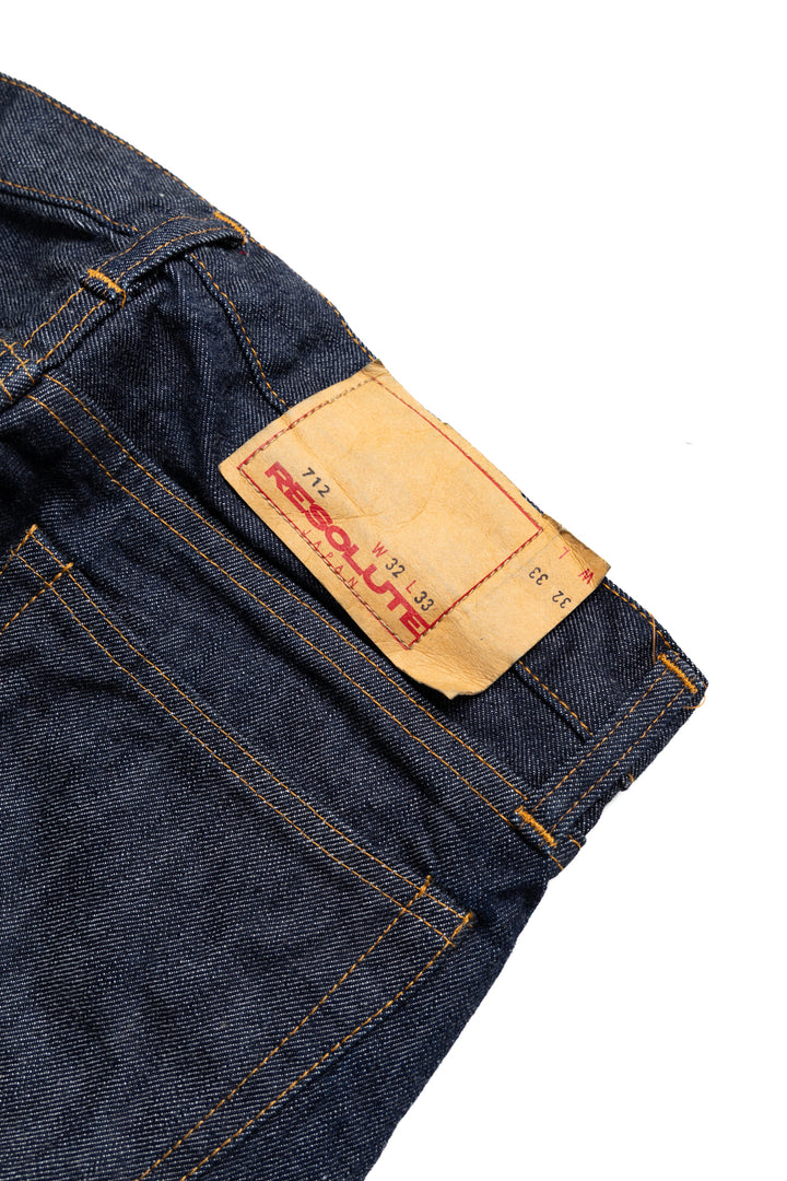 RESOLUTE　712　W32 L31 RESOLUTE】712 70s Straight Tapered Jeans – Blue Beach Denim