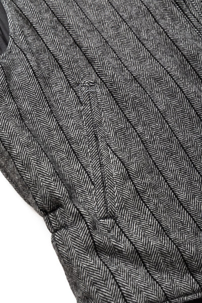 LL Vest Wool Striped HB - Dk. Grey