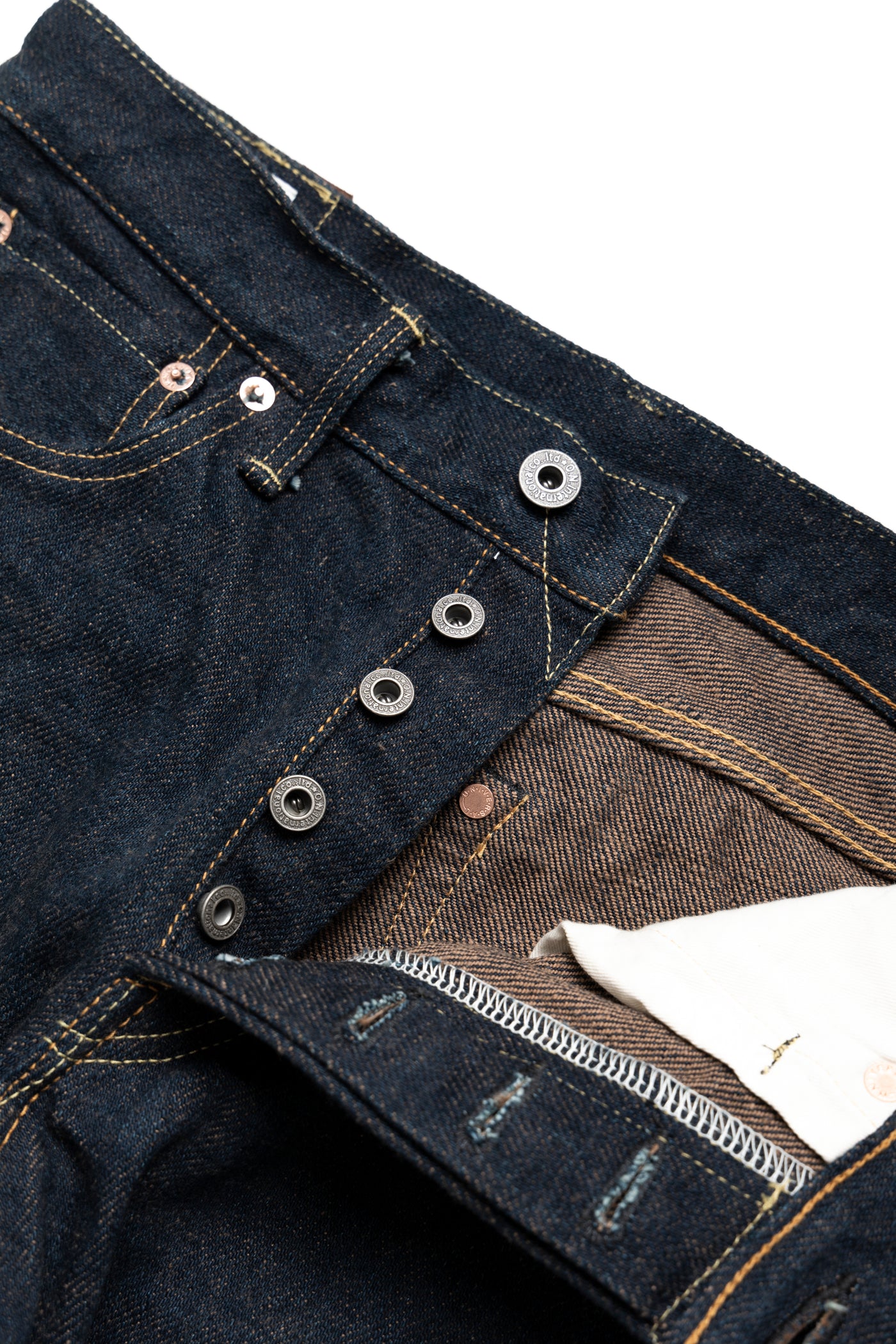 288ZR-KAKBR 20oz Secret Denim Kabukimimi Regular Straight - Kakishibu Color Weft