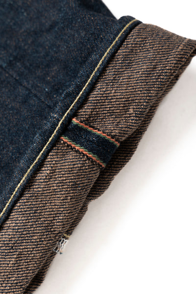 288ZR-KAKBR 20oz Secret Denim Kabukimimi Regular Straight - Kakishibu Color Weft