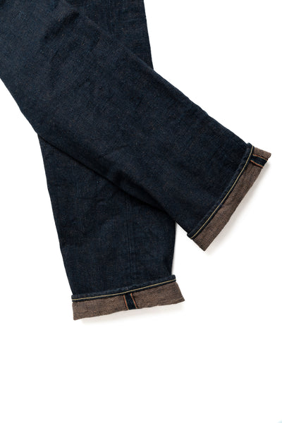 288ZR-KAKBR 20oz Secret Denim Kabukimimi Regular Straight - Kakishibu Color Weft